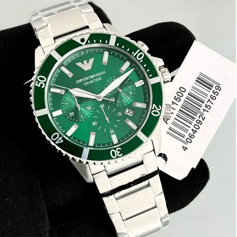 Emporio Armani World Explorer Green Dial Men's Watch- AR11500